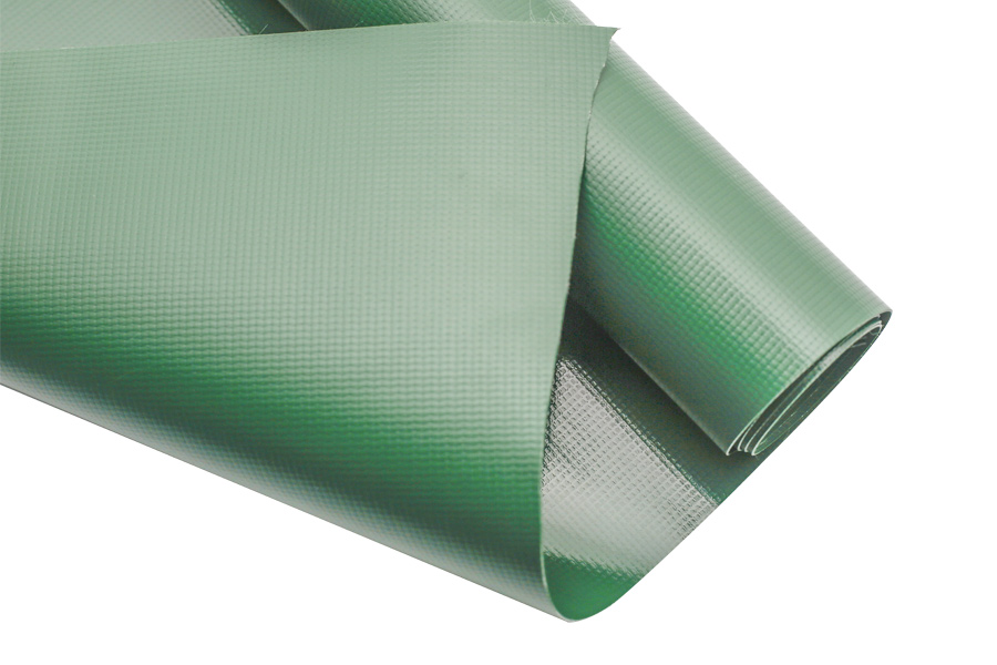 Feuille de couverture de bâche en PVC résistante verte renforcée faite sur commande de bâche de vinyle avec la bâche de camion de PVC d'oeillet